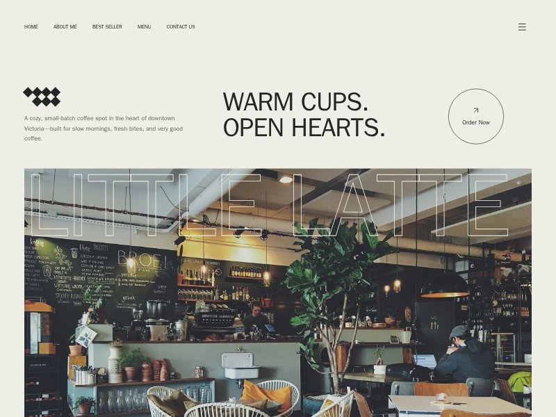 Little Latte Cafe Landing Page Template