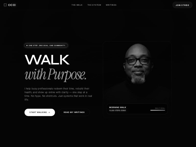 STRIDE Personal Growth Landing Page Template