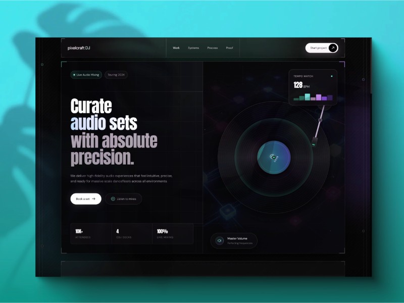 PixelCraft Professional DJ Services Landing Page Template