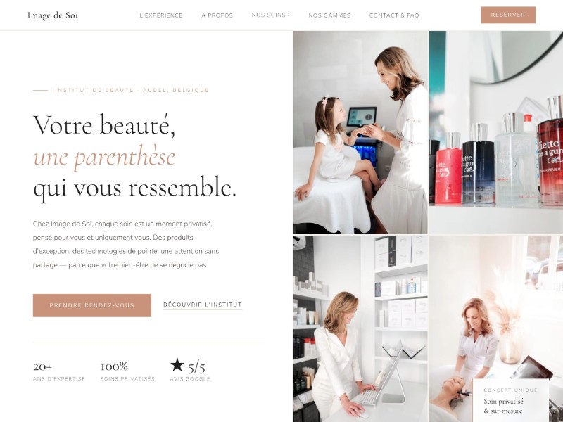Beauty Institute  Wellness Landing Page Template